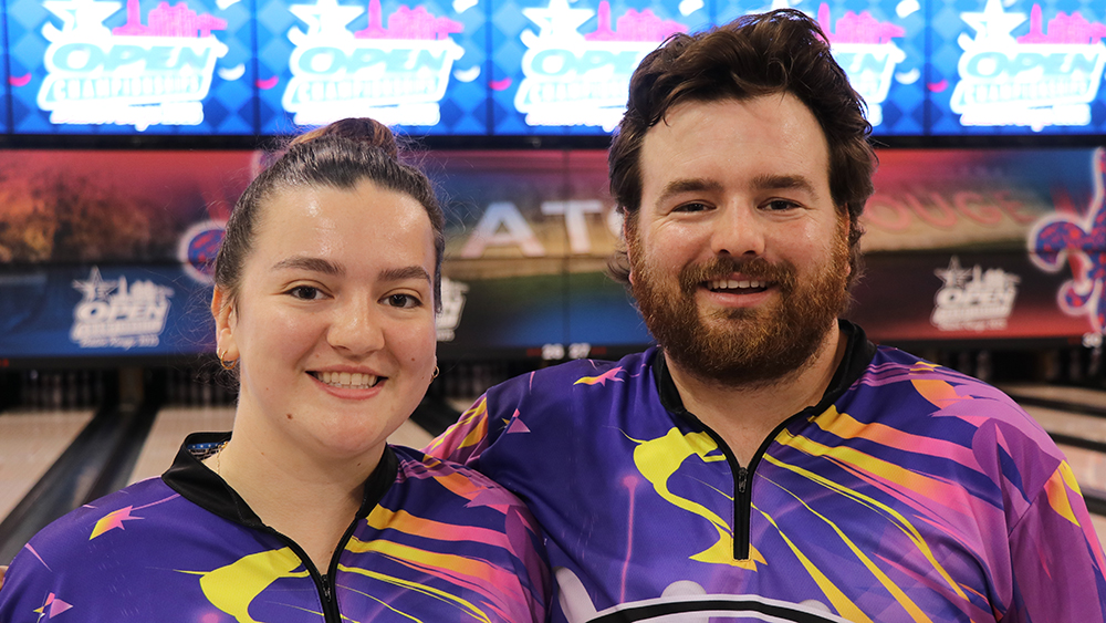Emily and Brandyn Cox at the 2025 USBC Open Championships